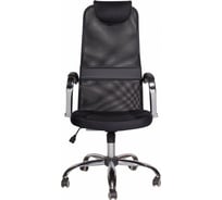 Кресло Кресловъ КР-508 хром, спинка черная/сиденье черное 7КР22-508-0401Т-Кр