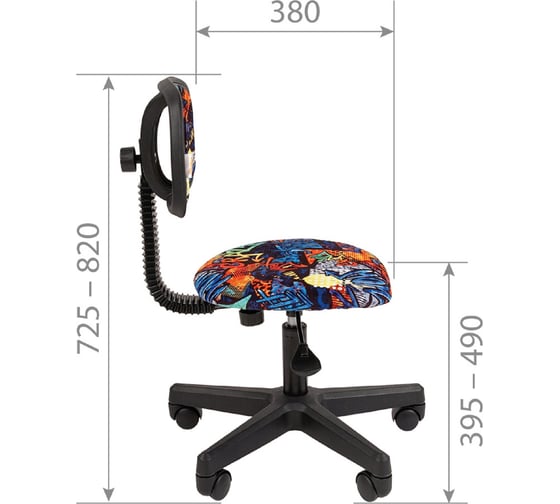 Детское кресло CHAIRMAN Kids 101 ткань CRAZY черное 00-07077994