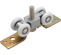 Комплект роликов для раздвижных дверей Trodos с фиксатором QD-018 верхнее крепление, накладные 203006