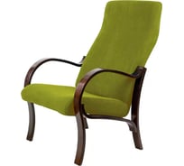 Кресло Мебелик Милан ткань лайм, каркас орех П0003803 5726