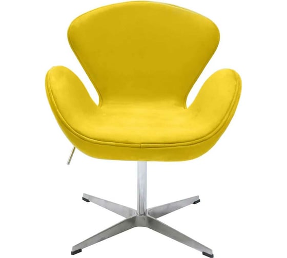 Кресло BRADEX SWAN CHAIR жёлтый, искусственная замша FR 0658