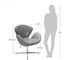 Кресло BRADEX SWAN CHAIR серый, искусственная замша FR 0654 6