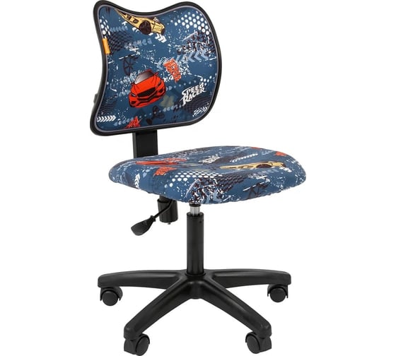 Детское кресло CHAIRMAN Kids 102 ткань машинки, черное 00-07036638