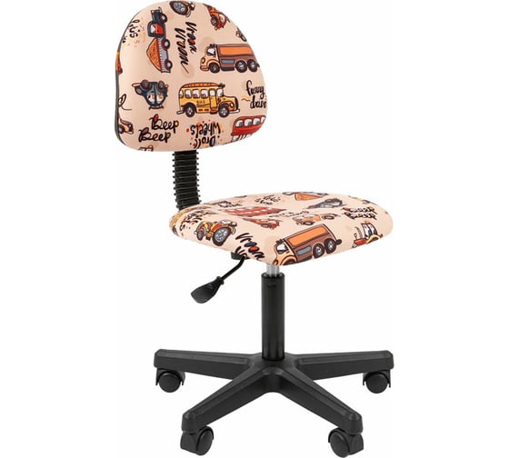 Детское кресло CHAIRMAN Kids 104 ткань автобусы, черное 00-07038186