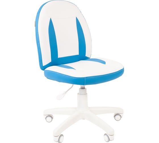Детское кресло CHAIRMAN Kids 122 экопремиум белое/голубое 00-07033128