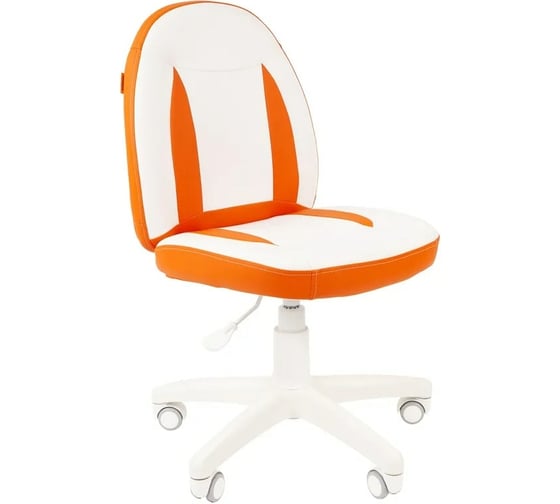 Детское кресло CHAIRMAN Kids 122 экопремиум белое/оранжевое 00-07033127