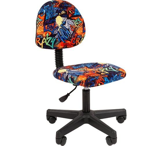 Детское кресло CHAIRMAN Kids 104 ткань CRAZY, черное 00-07078009