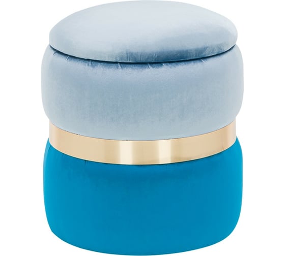 Пуф Leset Голди, велюр голубой/синий 7584-2451 1