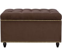 Пуф Leset Classic-03 сундук, велюр Супернова 33 Коричневый/ножки орех 5377-7178