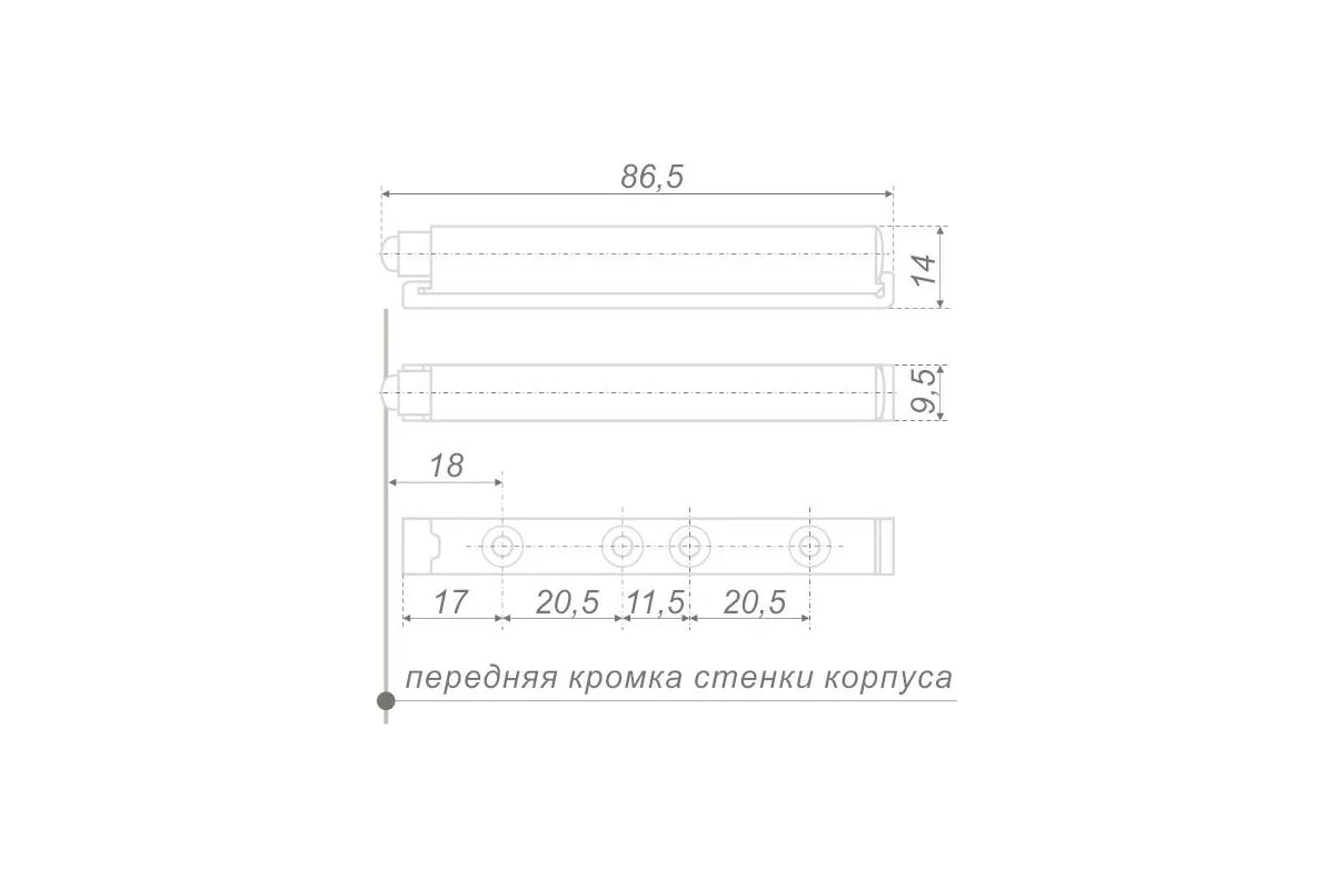 Упор защелка с толкателем боярд amf 10 w