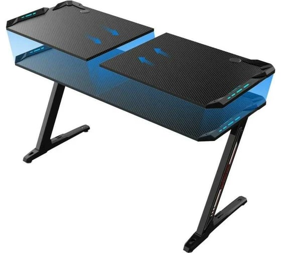 Стол для компьютера EurekaZ60 c RGB подсветкой чёрный ERK-Z60-B