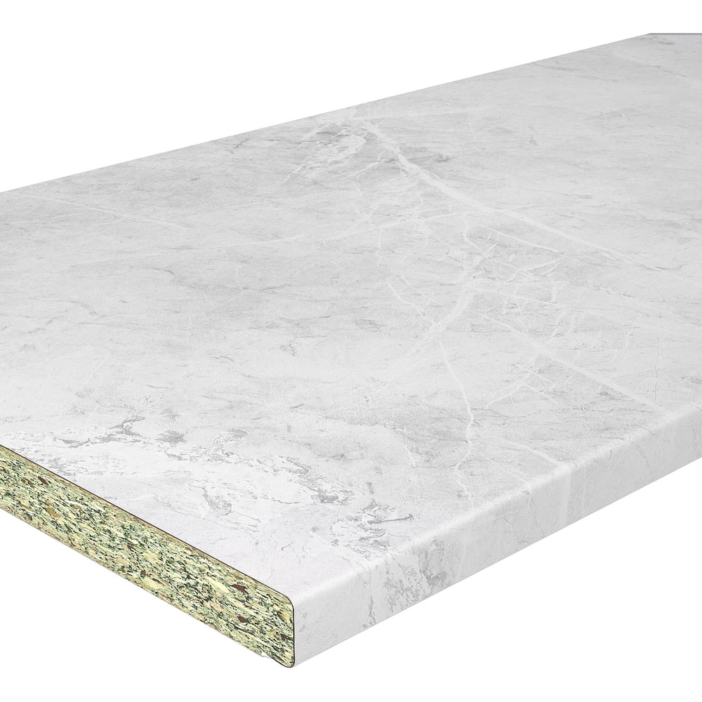 Влагостойкая столешница Союз 3050х600х38мм, Мрамор Лацио Белый С056М ...