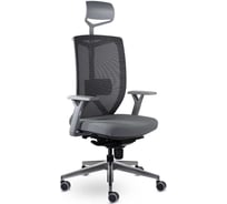 Кресло с подголовником UTFC Профи М-900 серое, пластик КИПрофи02