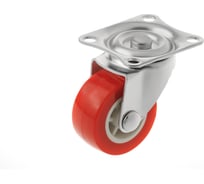 Мебельное колесо А5 41040S 40 мм, поливинилхлорид, крепление площадка, красное 1006394