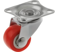 Мебельное колесо А5 41025S 25 мм, поливинилхлорид, крепление площадка, красное 1006393 23249517