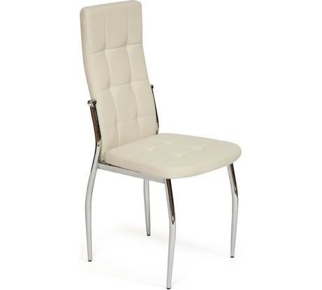 Стул Tetchair ELFO mod.35 металл/экокожа, 45x53x100x47 см, 4 шт хром/слоновая кость 11416