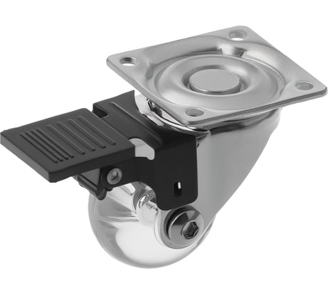 Мебельное полиуретановое колесо с тормозом А5 44050Sb 50 мм, 30 кг 1006421