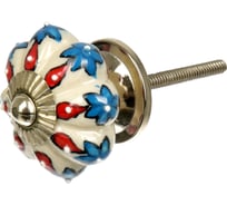 Керамическая ручка для мебели Blumen Haus Персидский узор ручная роспись, цвет разноцветный 66105