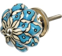 Керамическая ручка для мебели Blumen Haus Незабудка ручная роспись, цвет разноцветный 66197