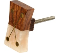 Ручка для мебели Blumen Haus Домино цвет коричневый/бежевый 66300