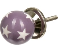 Ручка для мебели Blumen Haus Звездочёт цвет лиловый, рисунок белый 66296