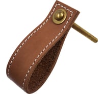 Кожаная ручка для мебели Blumen Haus цвет светло-коричневый, шов белый 66312