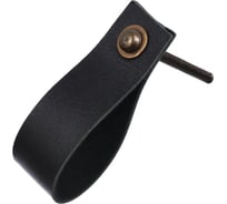 Кожаная ручка для мебели Blumen Haus цвет черный 66314