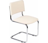 Стул ООО Комус UP конференц Silwia каркас хром, кожзам светло-бежевый Z21 550708