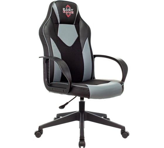Игровое кресло Easy Chair Game-905 TPU серое/черное экокожа, пластик 1598596