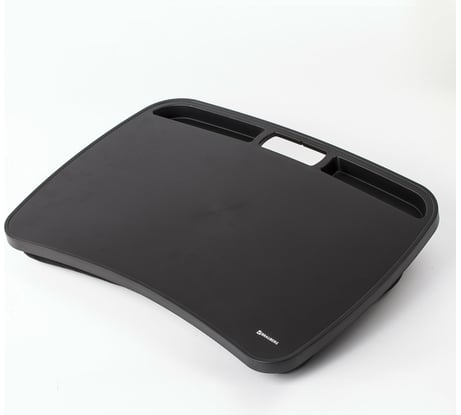 Подставка-столик для ноутбука и творчества BRAUBERG с мягкими подушками, 480х335 мм, черный 512668