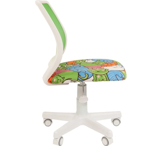 Детское компьютерное кресло CHAIRMAN Kids 112 white ткань котики 00-07110393