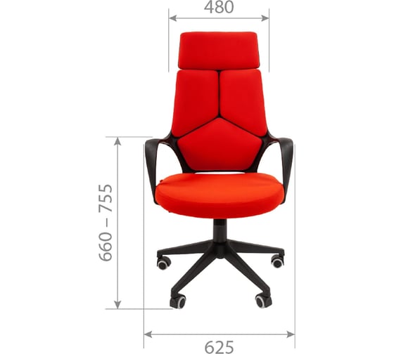 Компьютерное кресло CHAIRMAN 525 красный 00-07103576
