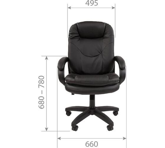 Компьютерное кресло CHAIRMAN 668LT new экокожа, черный 00-07114863