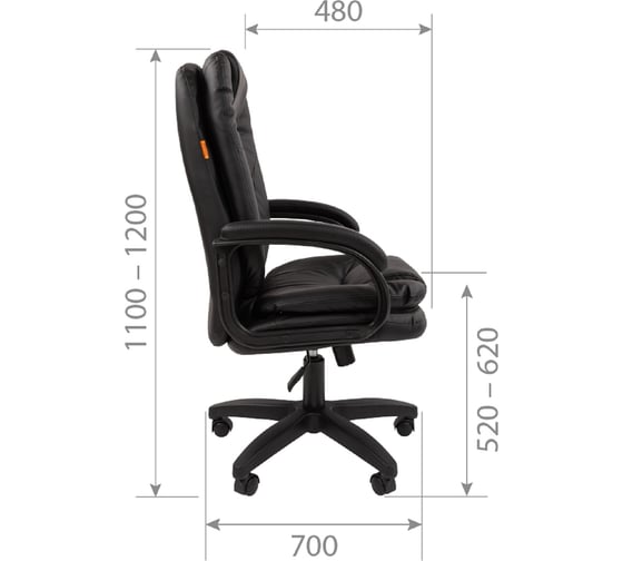 Компьютерное кресло CHAIRMAN 668LT new экокожа, черный 00-07114863