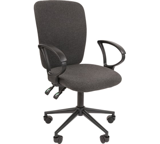 Компьютерное кресло CHAIRMAN 9801 Black ткань, серый 00-07111817 1