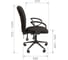 Компьютерное кресло CHAIRMAN 9801 Black ткань, серый 00-07111817 5