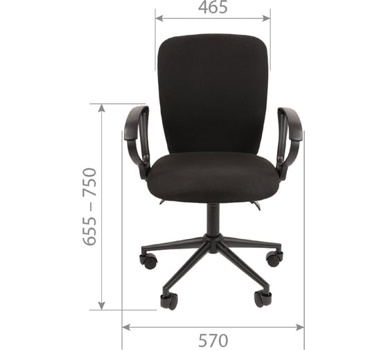 Компьютерное кресло CHAIRMAN 9801 Black ткань, черный 00-07111813