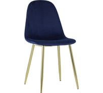 Стул Стул Груп Валенсия, велюр, синий NEW, золотые ножки DC-93025I blue HLR-64