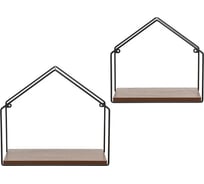 Набор настенных полок Bergenson Bjorn Rettura черный, 2 шт. AK-BESH-REBL