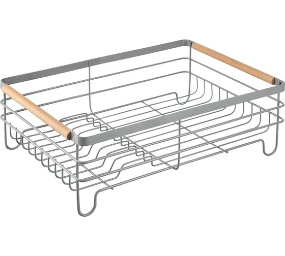 Сушилка для посуды Smart Solutions Granli, 43x30,5x14 см, серая WNM-SS-DRNGR-MTPP-GR