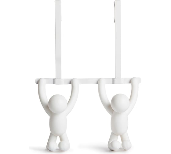 Надверная вешалка Umbra Buddy, 21,6 см, белая, 2 крючка 1004260-660