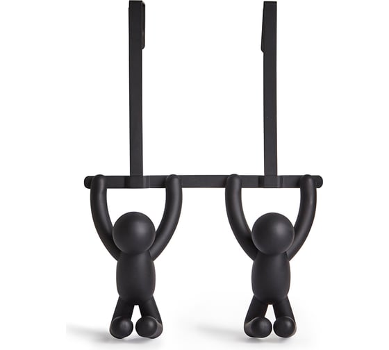 Надверная вешалка Umbra Buddy, 21,6 см, черная, 2 крючка 1004260-040