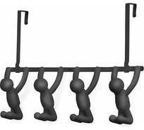Надверная вешалка Umbra Buddy, 46,3 см, черная, 4 крючка 1012365-040