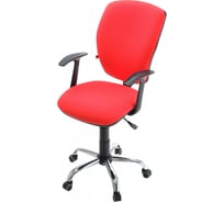 Кресло Фабрикант Профи мебельная ткань, ТК-12 красный, ПВМ, крестовина Альфа 600 CH, Т-подлокотник 4600811903864