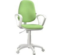 Кресло Фабрикант Престиж пластик WH Ткань Candy green г/п 140 ПВМ PL 600 гольф ролик белый X1507807