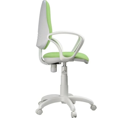 Кресло Фабрикант Престиж пластик WH Ткань Candy green г/п 140 ПВМ PL 600 гольф ролик белый X1507807