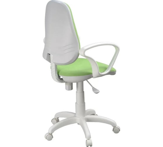 Кресло Фабрикант Престиж пластик WH Ткань Candy green г/п 140 ПВМ PL 600 гольф ролик белый X1507807
