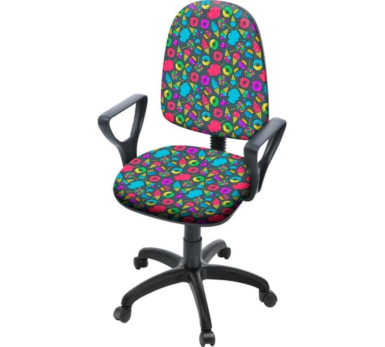 Кресло Фабрикант Престиж+ ткань KiDS №25 сладости г/п 140 ПВМ PL 600 гольф ролик сталь X1504428 1