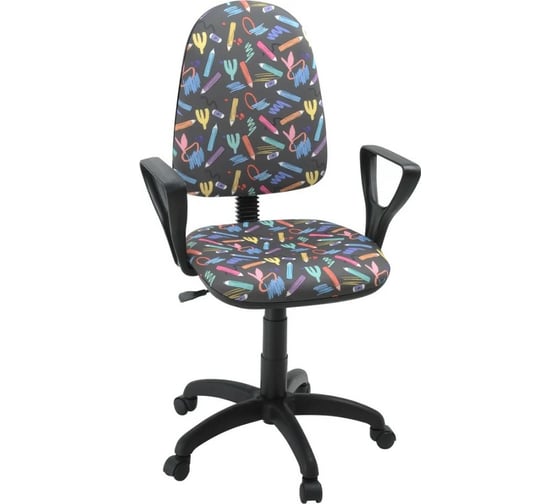 Кресло Фабрикант Престиж+ Ткань KiDS №28 Графика г/п 140 ПВМ PL 600 гольф ролик сталь X1503502