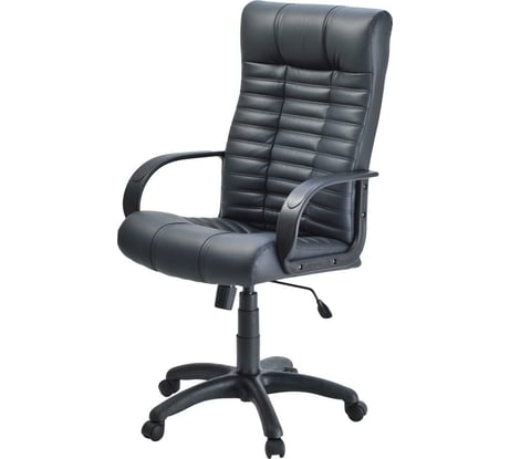 Кресло Фабрикант Атлант PL-1 Кожа иск. DO №350 черный ТГ PL 680 PL-1 ролик ст. 4610018461630